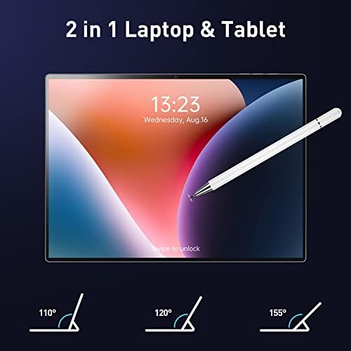 BQVV 2 em 1 laptop Creca de touchscreen, Intel Quad Core J4105 12 GB de RAM, 256 GB SSD, Laptop conversível de Windows 11 de 12,3