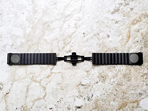 Nickston Graved Band Strap Compatível com Fitbit Versa Lite 2 3 e Sense Black Stainless Aço Saltela B-CC2