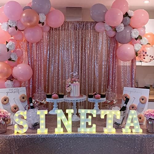 8ft x 8 pés de ouro rosa lantejoulas de cortina glitter booth cenário para o aniversário de aniversário decorações de eventos de chá