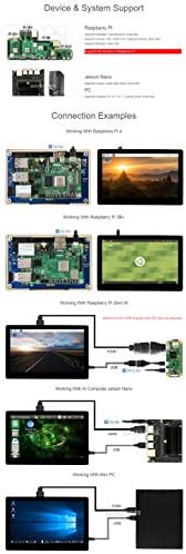 Coolwell WaveShare 5 polegadas Touch Capacition AMOLED Display para Jetson Nano/Raspbrery Pi, 960 × 544, tela HDMI, cobertura de vidro endurecido totalmente laminado