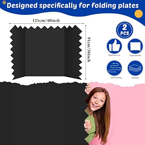 Pacote de pôster de 3 pacote Poster 36 x 48 polegadas Black Apresentation Board Apresentação Placa de Lares de Display