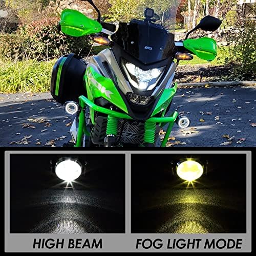 Faróis de moto Pakrys U5, lâmpadas de motocicleta de moto à prova d'água lâmpadas de neblina de neblina luzes de acionamento