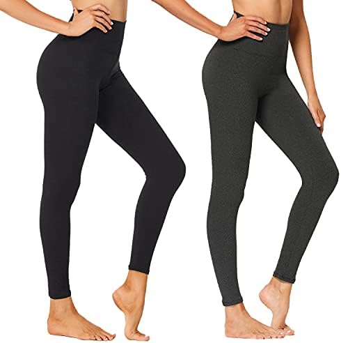 Nexiepoch Buttery Buttery Leggings para mulheres - Capri de cintura alta Capri Control Pants de ioga para treino, Reg e plus size