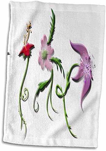 3drose dança floral flores e videiras de cor lindas - toalhas