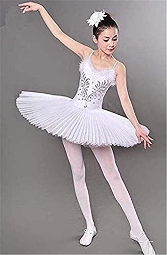 Wendywu Women Swan Ballet Tutu Hard Organdy Platter Performance Leotard Dress