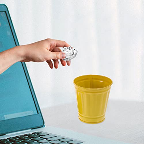 Zerodeko Desktop lixo lixo mini lixo pode ferro lixo lata lápis copo portador de lixo lixo bin bin flor utilidade utilidade para