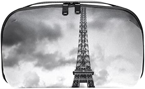 Bolsa de higiene pessoal para homens, o organizador de higiene pessoal DOPP Kit de água resistente a água resistente à água para acessórios para produtos de higiene pessoal, carro vermelho e torre Eiffel Paris