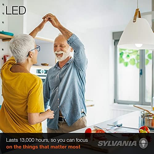 Sylvania liderou a lâmpada A19, 100W equivalente, eficiente de 16W, diminuído, 1600 lúmens, geada, 5000k, luz do dia
