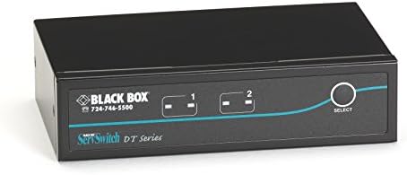 Black Box 2-Port Desktop KVM Switch DVI-D com teclado USB emulado/mouse