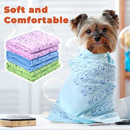 12 PCs 19,7 '' x 39,4 '' toalhas de cachorro para secar cães toalhas de cachorro de microfibra macias de cachorro