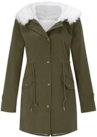 Jaqueta de capuz casaco quente casaco moderno jaqueta de inverno feminino com bolso slim fashion cardigan lã Fuzzy Outwear