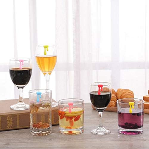 Doitool 24pcs Drop Water Drop Markers Party Silicone Wine Glass Reconheceding Cozinha Supplies de cozinha