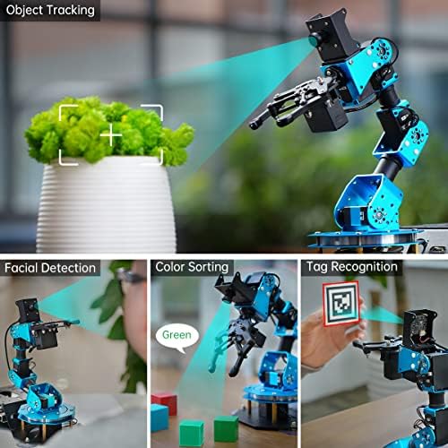 Hiwonder Raspberry Pi Robot Arm Kit AI Visão Robô de Brode Aberto de Ros para Adultos