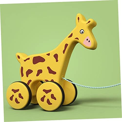 Totority 1pc bonde criança brinquedos de animais para crianças puxam brinquedos de brinquedo para crianças arrastando brinquedo de rodas para bebês brinquedos infantis carros para brinquedos de menino abs baby fablelescent lip gloss amarelo brinquedos de animais de brinquedo carros de brinquedo