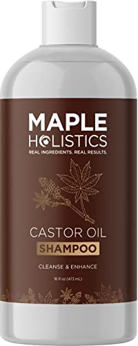 Shampoo de óleo de mamona preta jamaicana - Castor volumizante extra e shampoo de biotina para desbaste de cabelo e cabelo