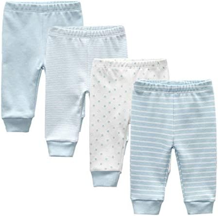 Conjunto de bebês KiddieZoom de 4 calças de algodão orgânico