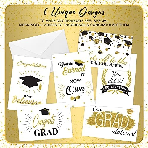 Cartões de graduação supremos de impressão 2023 Pacote - 48 Graduação em massa 2023 FESTIVOS DE FESTO - Graduação Grad Greeting