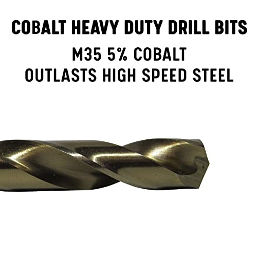 Drill America 3/16 Bit de broca de cobalto de mudança rápida com HEX Shank, Cohex Series