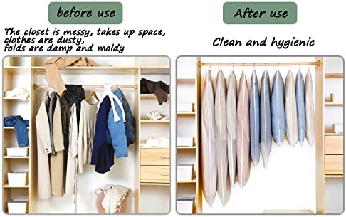 Sacos de vestuário pendurados de pacote Wyqq 10 e 2 pacote de lavanderia fina tampas de vestuário respiráveis ​​para armazenamento e viagem de armário