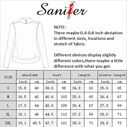 Sanifer Women UPF 50+ camisas de manga longa 1/4 Pullover zip Proteção do sol respirável Camisas de caminhada de treino respirável