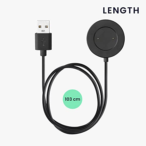 Kwmobile Charger Cord Compatível com Realme Watch S - carregador para Smart Watch USB Cable - Black