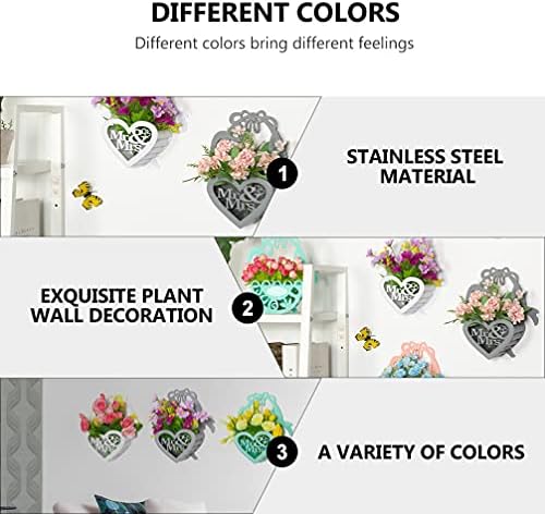 Besportble Decoração de casa rústica Plantador de parede Planter de parede Montada cesta de flores Decorativa Decorativa