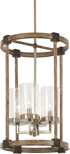 Iluminação pendente de lustre de Minka Lavery 4636-106 Bridlewood Dining Room Fixtle, 6 luzes 360 watts, cinza de pedra