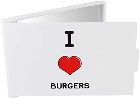 Azeeda 'I Love Burgers' Compact/Travel/Pocket Makeup Mirror