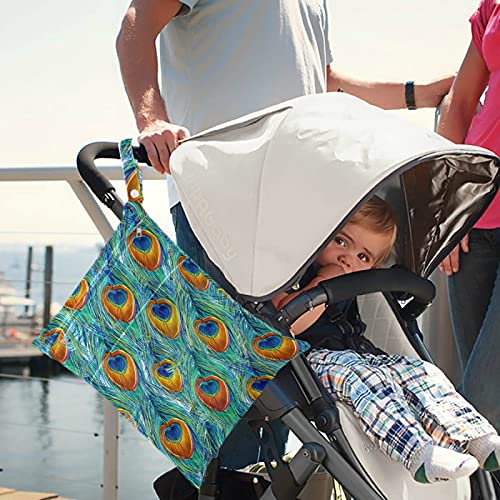 VISESUNNY PATELA PATELA 2PCS Saco molhado com bolsos com zíper lavandulento lavável para viajar, praia, piscina, creche, carrinho,