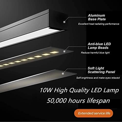 Lâmpada de mesa LED de Novolido, 15,7 Luz de mesa de arquitetos modernos de 15,7 para escritório em casa, lâmpada de tarefa