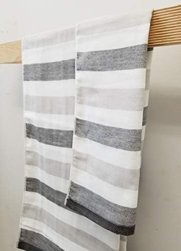 Ippinka senshu toalha japonesa, listras ultra macias, de secagem rápida, de dois tons, cinza