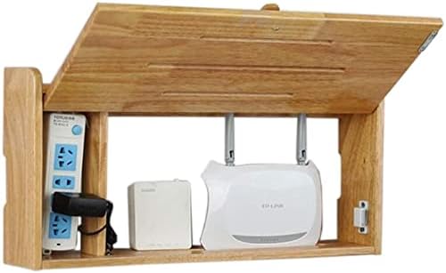 Plataforma de TV flutuante Rack de roteador de plataforma superior prateleira de borracha de madeira de bloqueio de madeira caixa de roteador Caixa de armazenamento de plataforma de armazenamento de plataforma