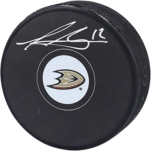 Sonny Milano Anaheim Ducks Autografou Puck Puck - Pucks autografados da NHL