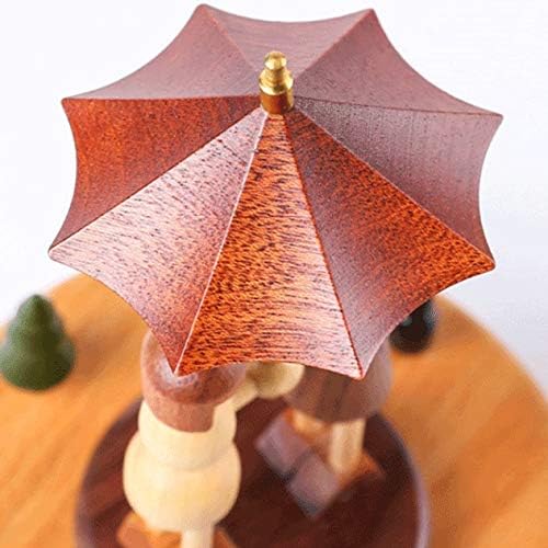 UXZDX CuJux Wooden Music Box Carrossel Caixa de música Red Umbrella personalizada Retro Birthday Birthday Gift Acessórios para decoração