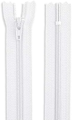 18 Bobina de nylon zíper branco de 18 polegadas com zíper sem separação de 18 polegadas Zíper de costura Zipper zíper