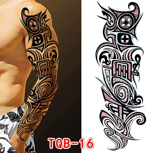 Adesivo de tatoo arte temporária masculina tatuagens à prova d'água Acessórios de braço 3D loção de embrulho de espuma