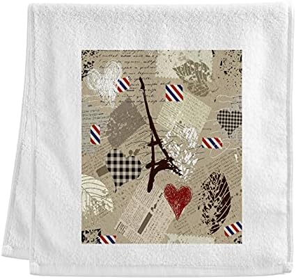 Alaza toalhas de mão panos, vista vintage de Paris Grunge Eiffel Tower Ultra Soft e Absorvent Towels e panos de rosto