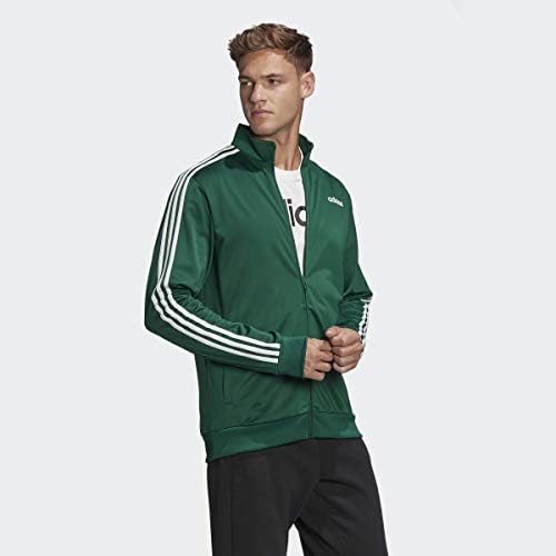 Top da pista de tricot de três listras da adidas masculina