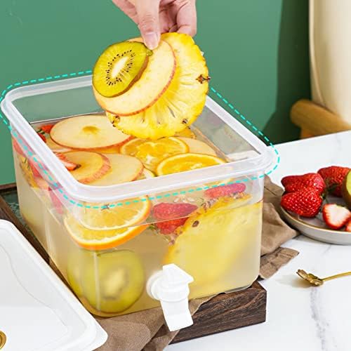 Distribuidor de bebidas claras com limonada com spigot: água bebida de frutas jarro de lemonada plástico limonada mais refrigerador