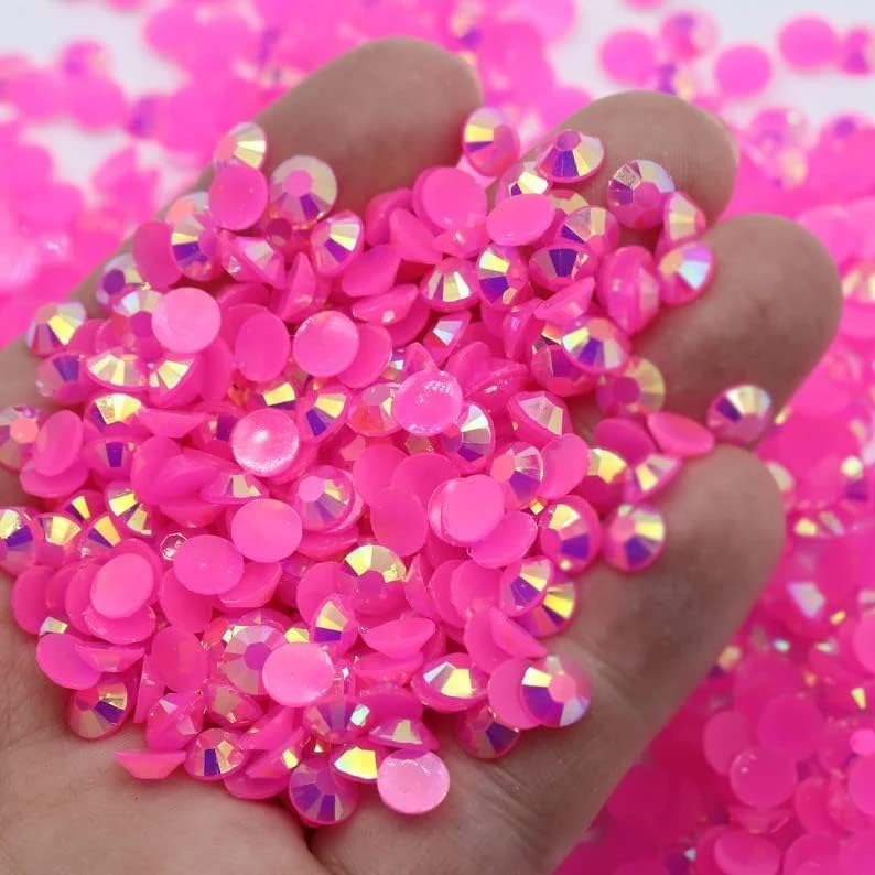 5000 PCs Multi tamanhos strass, abóbilos-de-rosa quente, enfeites, enfeites, bling, traseiro plano, strasss de resina, artesanato e unhas