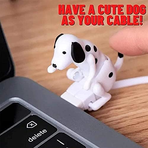 Awmskong Funny Humping Dog Fast Charger Cable, Cable portátil de carregamento de cachorro, smartphone de brinquedos de cachorro, carregador de cabos USB, para iPhone Android Type-C vários telefones de modelos.