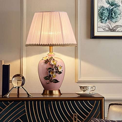 Lâmpada de mesa de cerâmica redonda do feixe Zhaoleei ， para sala de estar no quarto de cabeceira de cabeceira - iluminação 360