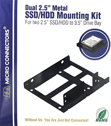 Micro conectores Dual 2,5 HDD/SSD Kit de suporte de montagem SSD