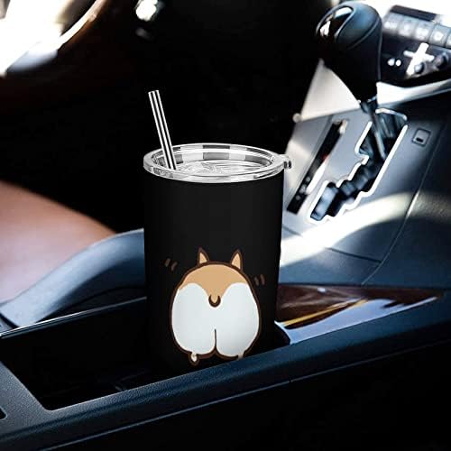 Fat Corgi Butt Cat Aço inoxidável Tumbler de aço Isolado Bottle Bottle Travel Caneca Cup de café para bebidas quentes e