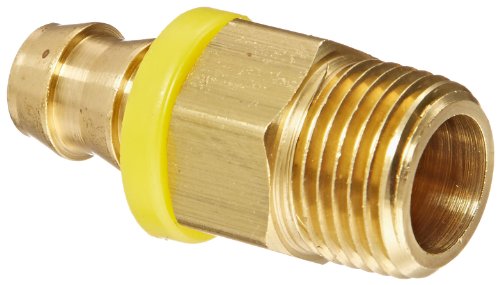 Anderson Metals Brass Push-On Glive Mangum Fittting, Connector, 1/2 Barb x 1/2 Pipe macho