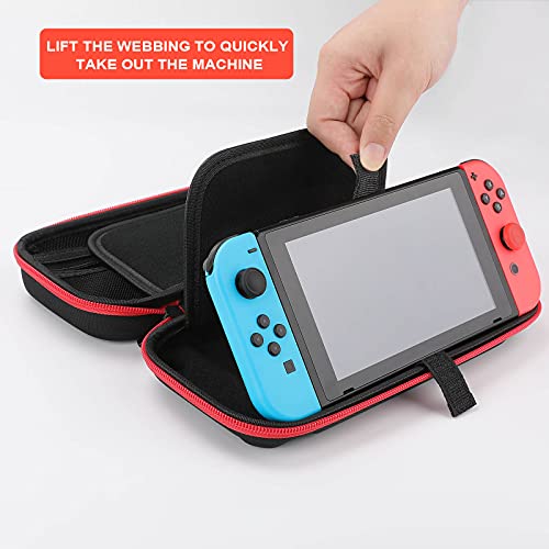 Mardi Gras Fleur de Lis Travel Transporting Case Tote Bag para Nintendo Switch Acessórios mantém 20 bolsa de cartas de jogo