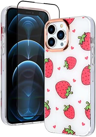 Fiyart Caso magnético para iPhone 12 Pro Max Compatível com carregamento sem fio MagSafe, capa de para-choque de butterfly fofa com lente de câmera protetor para mulheres meninas para iPhone 12 Pro Max 6.7 - roxo