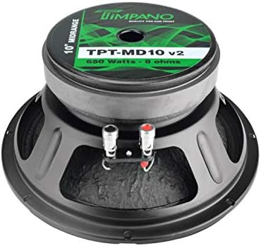 Timpano TPT-MD10 V2 10 polegadas Midbass Speaker versão atualizada-Alto-falante de áudio Pro Audio, 325 Watts RMS