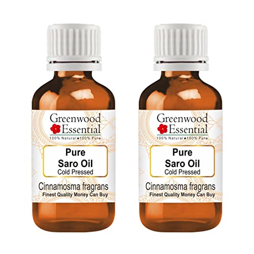 Greenwood Essential Pure Saro Essential Oil Faum destilado Terapêutico Natural Grade 100ml x 2
