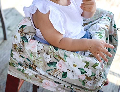 Tampas de assento de carro de bebê Pobi e cobertura de enfermagem - padrão floral macio e elástico